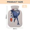 HMZXZ Hot Water Bottle with Cover, Basketball Player/Dinosaur, 2 L PVC, for Pain Relief view 3