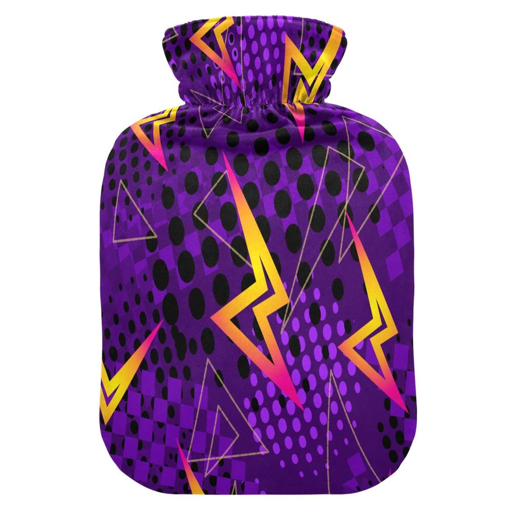 HMZXZ Hot Water Bottle with Cover, 2 L, PVC, for Pain Relief, Feet and Menstrual Cramps