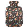 HMZXZ Hot Water Bottle with Cover, Mushrooms, Snails, Ladybugs, Spring Flowers, 2 L, PVC, Hot Water Bag for Pain Relief, Feet and Menstrual Discomfort view 1