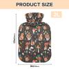 HMZXZ Hot Water Bottle with Cover, Mushrooms, Snails, Ladybugs, Spring Flowers, 2 L, PVC, Hot Water Bag for Pain Relief, Feet and Menstrual Discomfort view 3