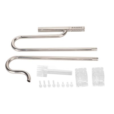 Tyenaza 304 Stainless Steel Adjustable Aquarium Lily Pipe Inflow/Outflow Set with Surface Skimmer, 12 mm