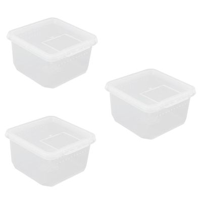 minkissy 3-Piece Mini Reptile Feeding Boxes for Spiders and Insects
