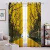 BOONGA Yellow Ginkgo Tree Blackout Curtains, 2-Piece Set, 213 x 117 cm view 3