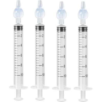 4-Pack Blendura Baby Nasal Irrigation Syringe, White, 10 mL
