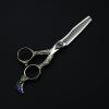 SUNMME 6-Inch 440C Stainless Steel Hair Cutting Scissors, Salon Barber Peacock Set view 4