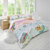 KDGGLUCK Cartoon Rainbow, Sun and Clouds Printed Bedding Set, 200 x 200 cm + 2 Pillowcases 50 x 75 cm view 2