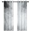 Blackout Curtains, 3D Black and White Geometric Print, Grommet Top, 2-Piece Set, 200 x 160 cm view 2