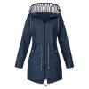 Duohropke Women's Long Hooded Rain Jacket view 1