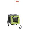 BaraSh Dog Bicycle Trailer, Green and Gray view 2