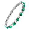 JEROOT Magnetic Bracelet for Women, Silver Malachite with Magnets view 1
