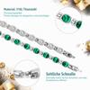 JEROOT Magnetic Bracelet for Women, Silver Malachite with Magnets view 2