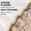 Cozy Blanket 220 x 240 cm, Paisley Plush Vintage Boho Fleece Throw, Sofa Blanket, XXL Warm Winter Flannel Blanket view 4