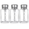 Guiqulai Transparent Glass Pump Dispenser Bottles with Metal Flip-Top Caps, 180 mL, 3-Pack view 2