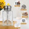 Guiqulai Transparent Glass Pump Dispenser Bottles with Metal Flip-Top Caps, 180 mL, 3-Pack view 3