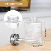 Guiqulai Transparent Glass Pump Dispenser Bottles with Metal Flip-Top Caps, 180 mL, 3-Pack view 4