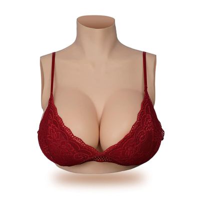 Silicone Breastplate, Cotton-Filled K Cup, Asian Yellow