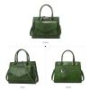 WolFum Women's Handbag with Top Handles, Crocodile-Pattern Shoulder Bag, Medium, PU Leather view 3