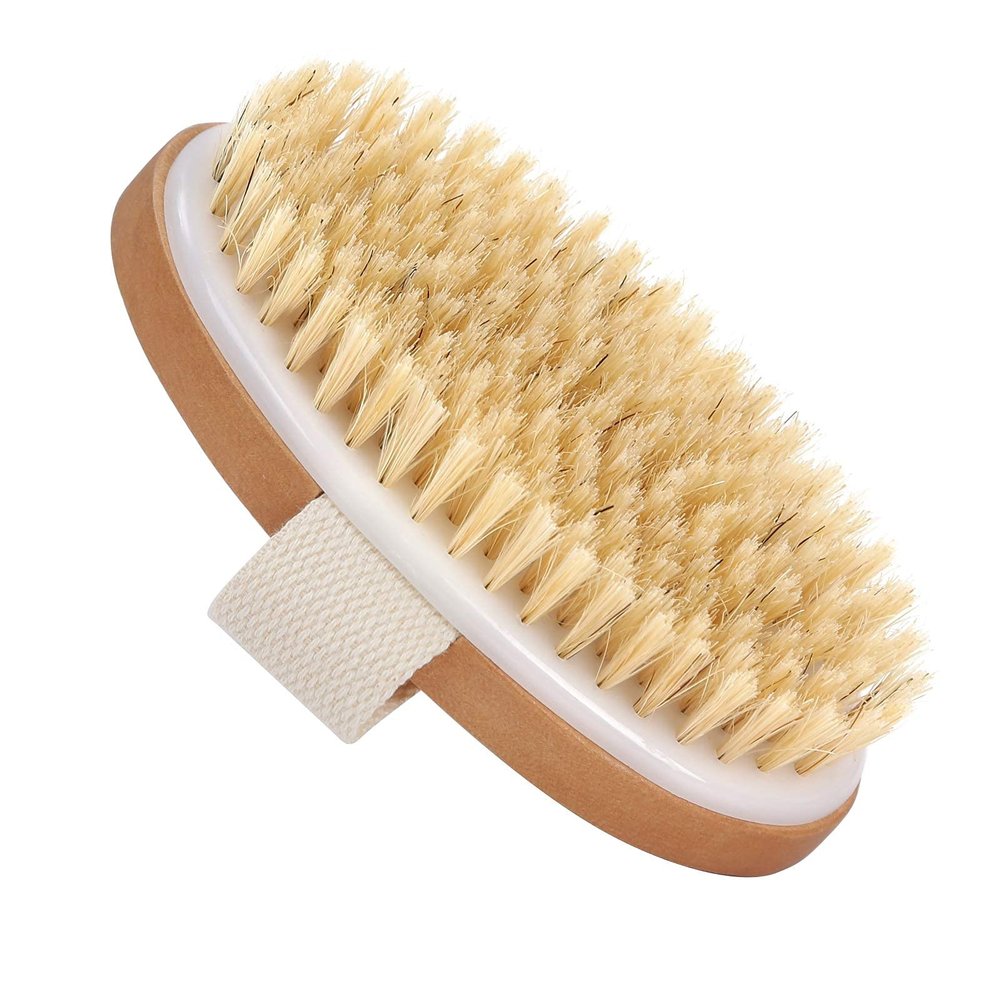 Azymi Dry Body Brush for Lymphatic Drainage and Exfoliation, 13 x 6.5 cm