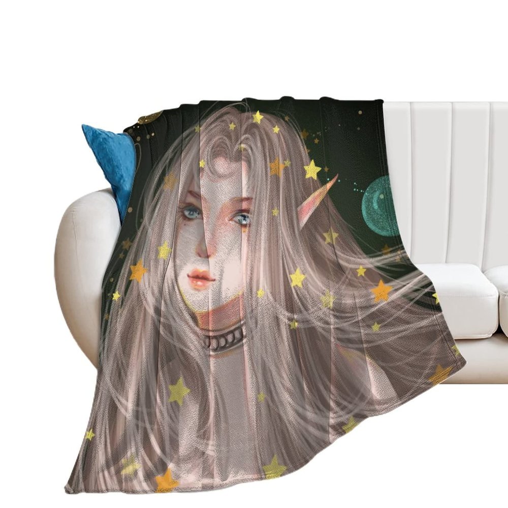 Fairy Girl Flannel Fleece Blanket, Warm and Soft, 100 x 130 cm
