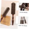 Sandalwood Round Hair Curling Comb Brush view 3