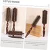 Sandalwood Round Hair Curling Comb Brush view 4