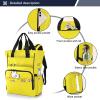 Waterproof Stylish Travel Diaper Backpack with Doodle Duck Design view 3
