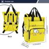 Waterproof Stylish Travel Diaper Backpack with Doodle Duck Design view 4