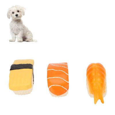 JOROBURO 3-Piece Sushi Dog Toy Set