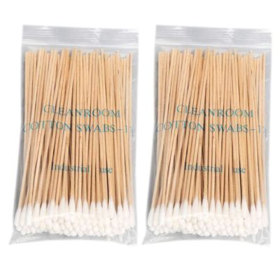 100/200 Cotton Swabs with 6-Inch Wooden Handles