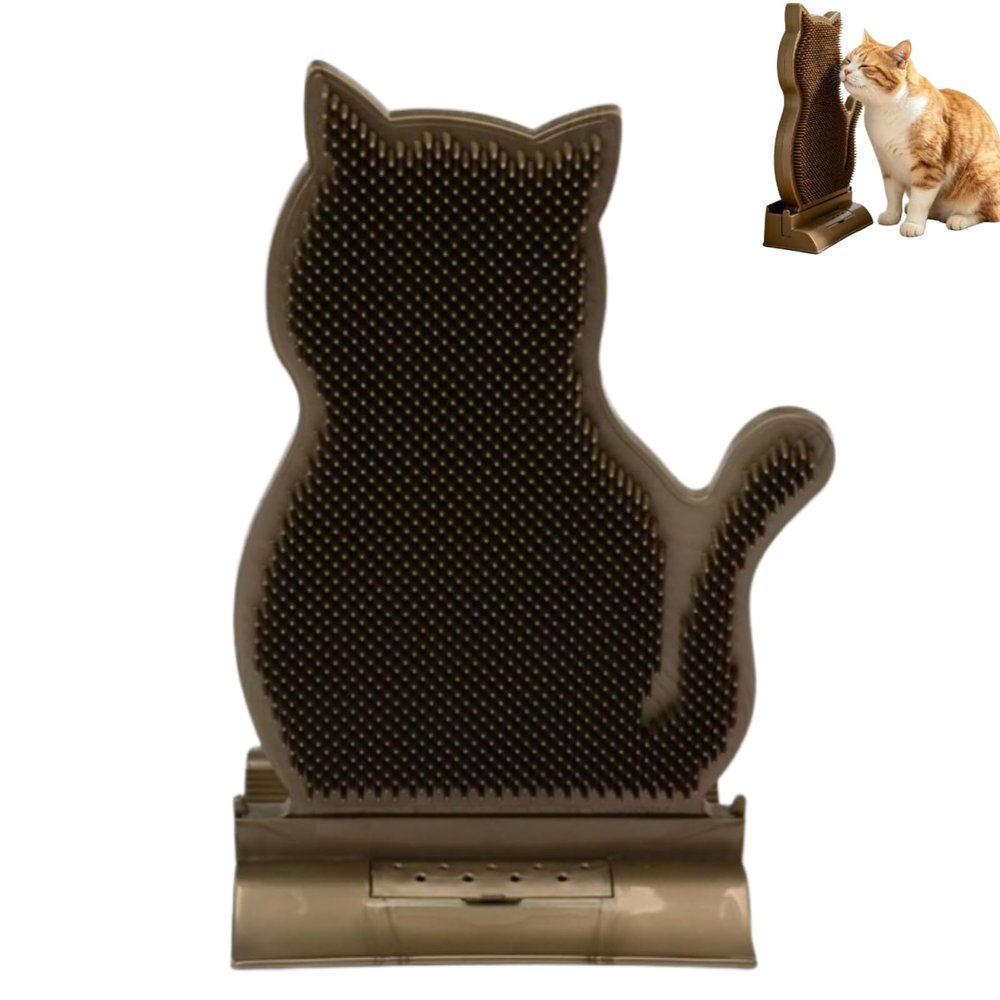 Cat Self-Groomer Wall Scratcher with Massage Comb