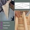 Wooden Threshold Wheelchair Ramp with Handle, Non-Slip Curb Ramp view 3