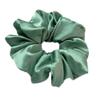 3-Piece Satin Scrunchies, Soft Elastic Silk Hair Ties for Women and Girls, Green view 1