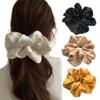 3-Piece Satin Scrunchies, Soft Elastic Silk Hair Ties for Women and Girls, Green view 2