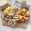 3-Piece Satin Scrunchies, Soft Elastic Silk Hair Ties for Women and Girls, Green view 3