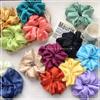 3-Piece Satin Scrunchies, Soft Elastic Silk Hair Ties for Women and Girls, Green view 4