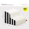 Waterproof 2-Step Dog Stairs, Portable Pet Steps with Removable Washable Cover, High-Density Foam Stairs for Sofas and Beds view 2