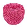 50 g Metallic Cotton Crochet Yarn for Doll Bags, Rose Red with Gold Lines view 1