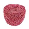 50 g Metallic Cotton Crochet Yarn for Doll Bags, Rose Red with Gold Lines view 4