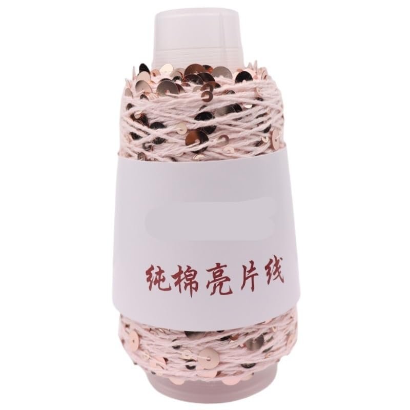 500 g / 1,500 m 100% Cotton Special Sequin Yarn, 6 mm + 3 mm (Color: 26)