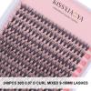 KISSXIAOYA DIY Custom Cluster Eyelash Extension Tool Set (240 pcs, 30D, 0.07D Curl, Mixed 9–15 mm) view 2