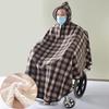 SHENJIA Wheelchair Blanket with Hood, Fleece-Lined Poncho Cape view 4