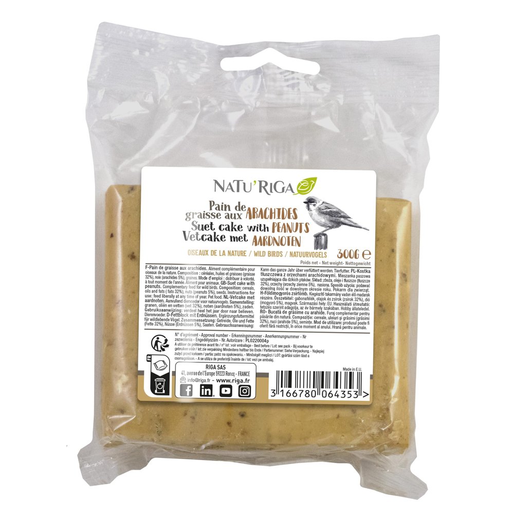 NATU'RIGA Fat Bread with Peanuts, 300 g