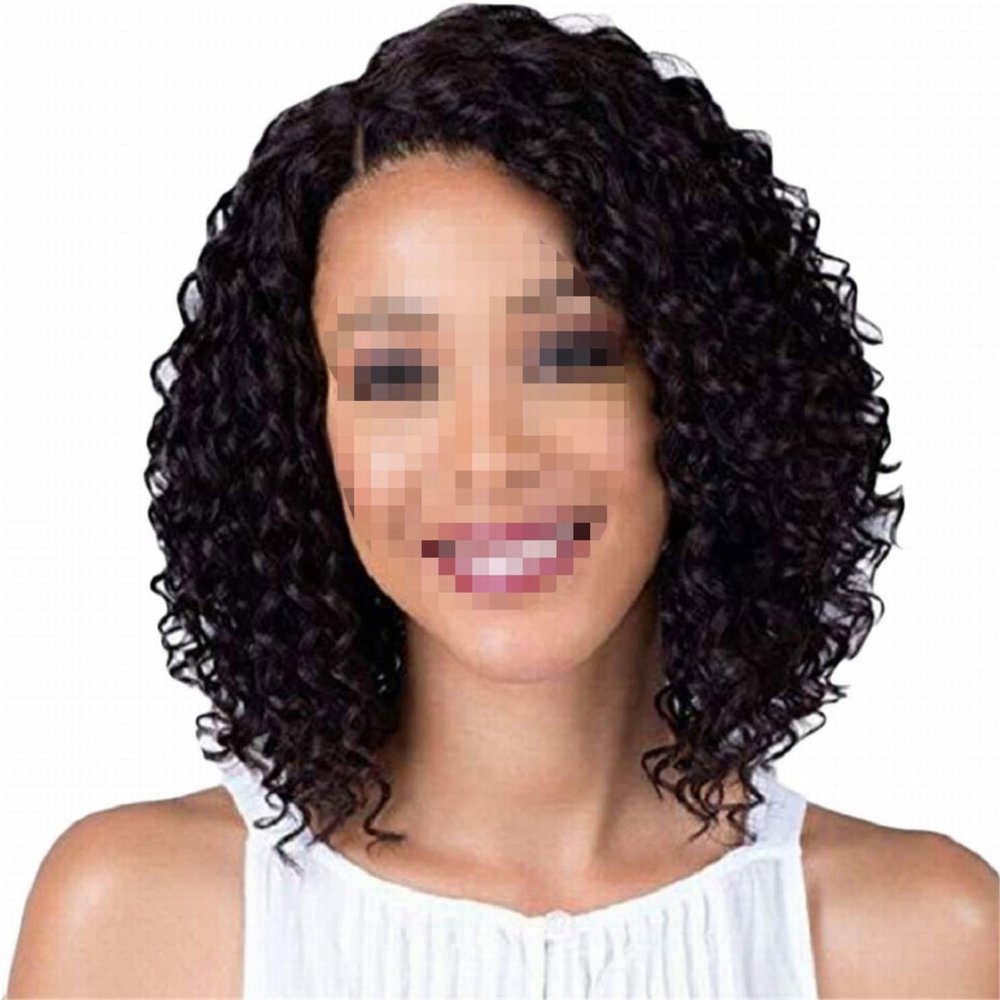 Short Tousled Curly Afro Wig for Black Women, Synthetic