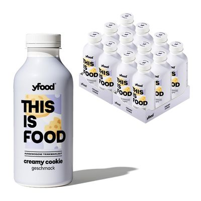 yfood Creamy Cookie Meal Drink, 12 x 500 mL, with 30 g Protein per Drink