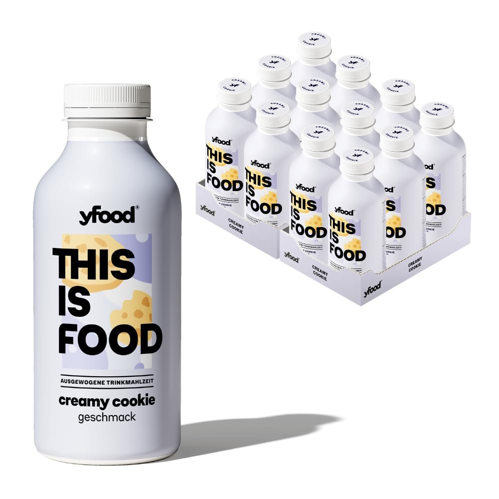 yfood Creamy Cookie Meal Drink, 12 x 500 mL, with 30 g Protein per Drink