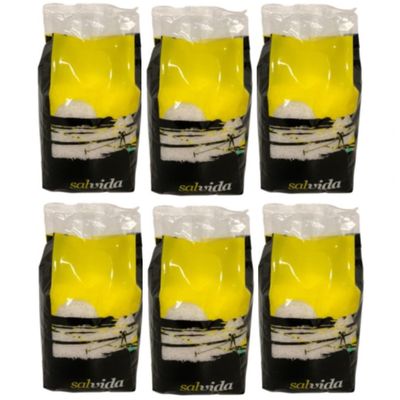 Salvida Sal Marinho Coarse Sea Salt from Portugal, 6 x 1 kg, Includes FineWert E-Book