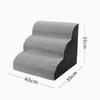 tylxayoxa 3-Step Dog Stairs for Small Dogs, Removable Washable Cover, Non-Slip, Gray view 2