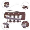 6 Brown Chunni Clips with Safety Pins for Wigs, Hair Extensions, and Hijab Veils view 3