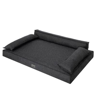 DOGGY Dog Bed, Mattress, Couch for Small and Large Dogs, Black, L: 78x54 cm