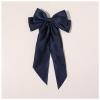 FrEshn Satin Ribbon Bow Hairpin for Women and Girls, Wooden, Deep Blue view 1